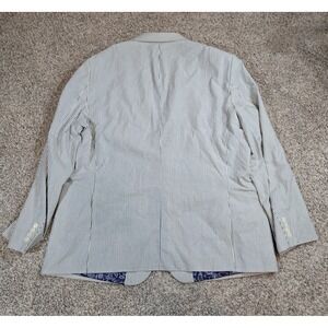 Lauren Ralph Lauren Men's 52L Seersucker Blazer - Blue/White Stripe 100% Cotton